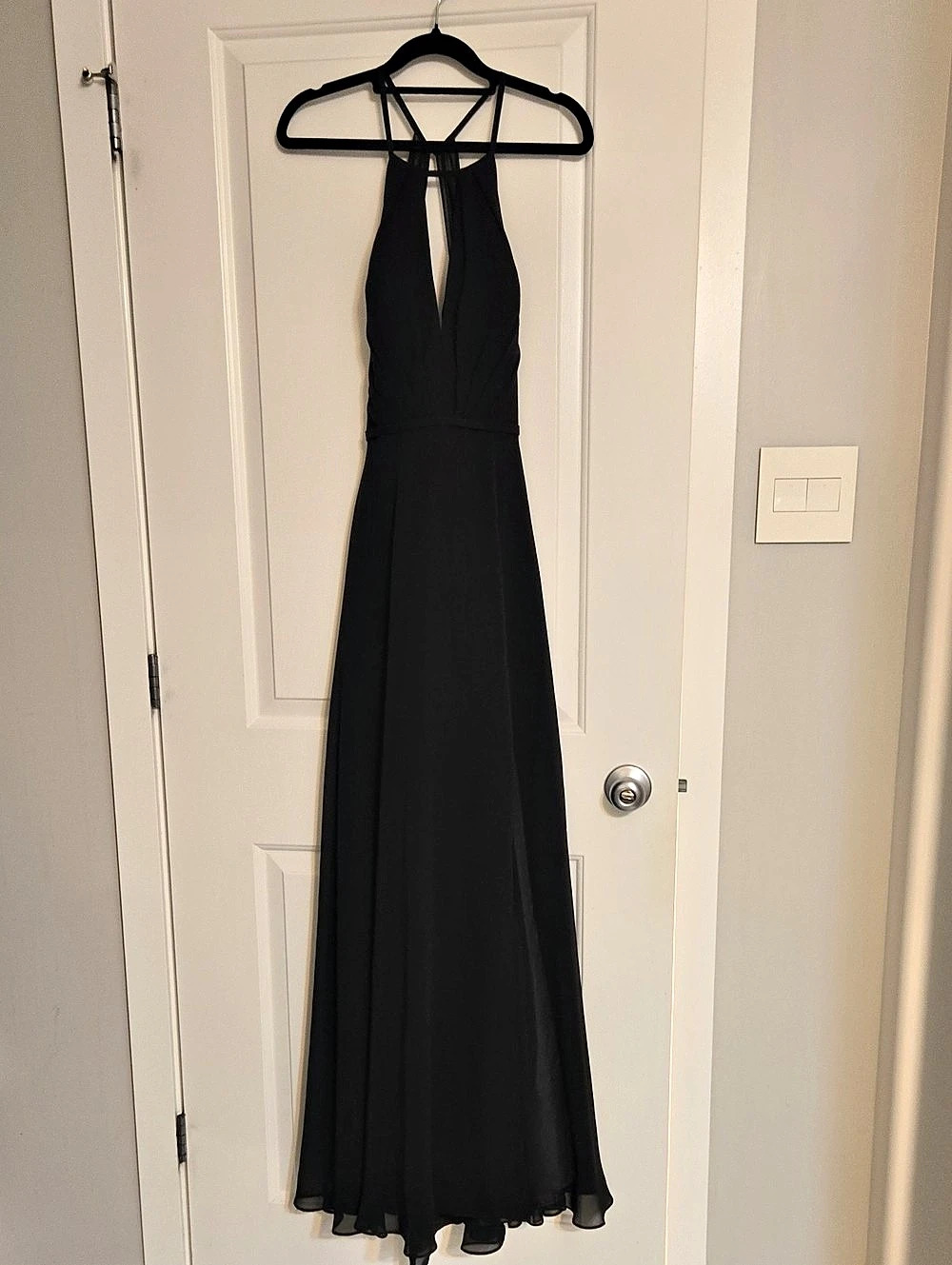 Azazie Black Halter Maxi Dress